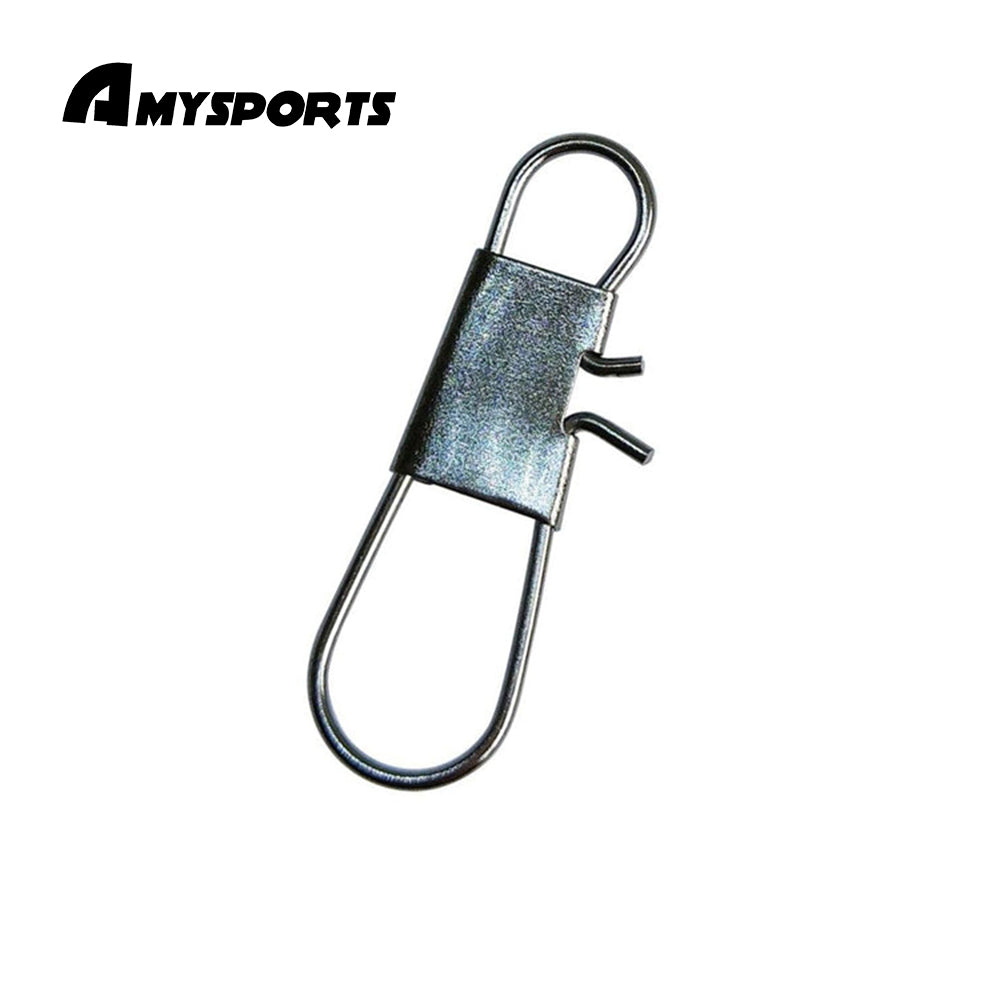AMYSPORTS High Strength Fishing Snap Clip Duo Lock Snap Swivel Stainless  Quick Change Fishing Snaps Solid Black Nickel 100pcs 26lbs : :  Sports, Fitness & Outdoors