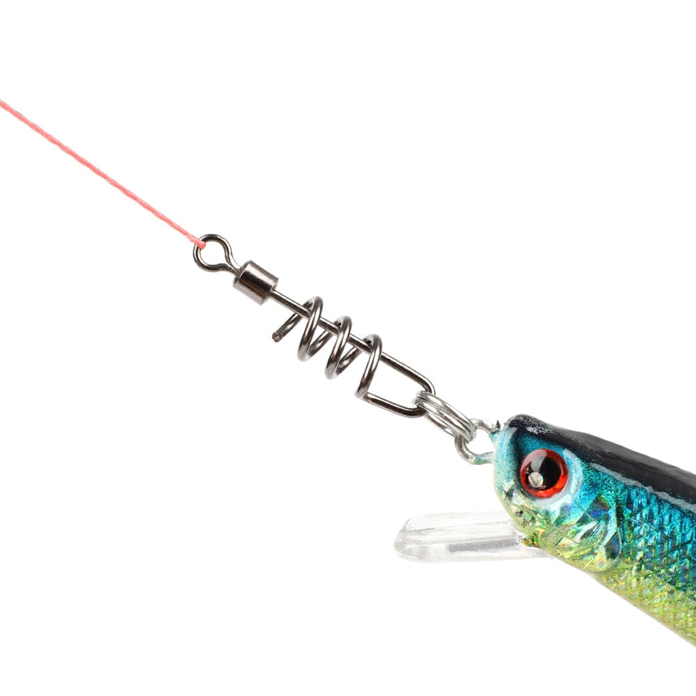 Fishing Rolling Swivel with Corkscrew Snap