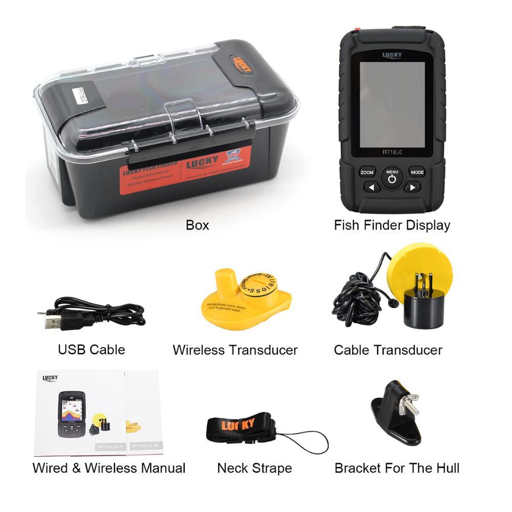 Lucky Ice Fishing Fish Finder FF718licd-Ice 3.7V Lithium-Ion