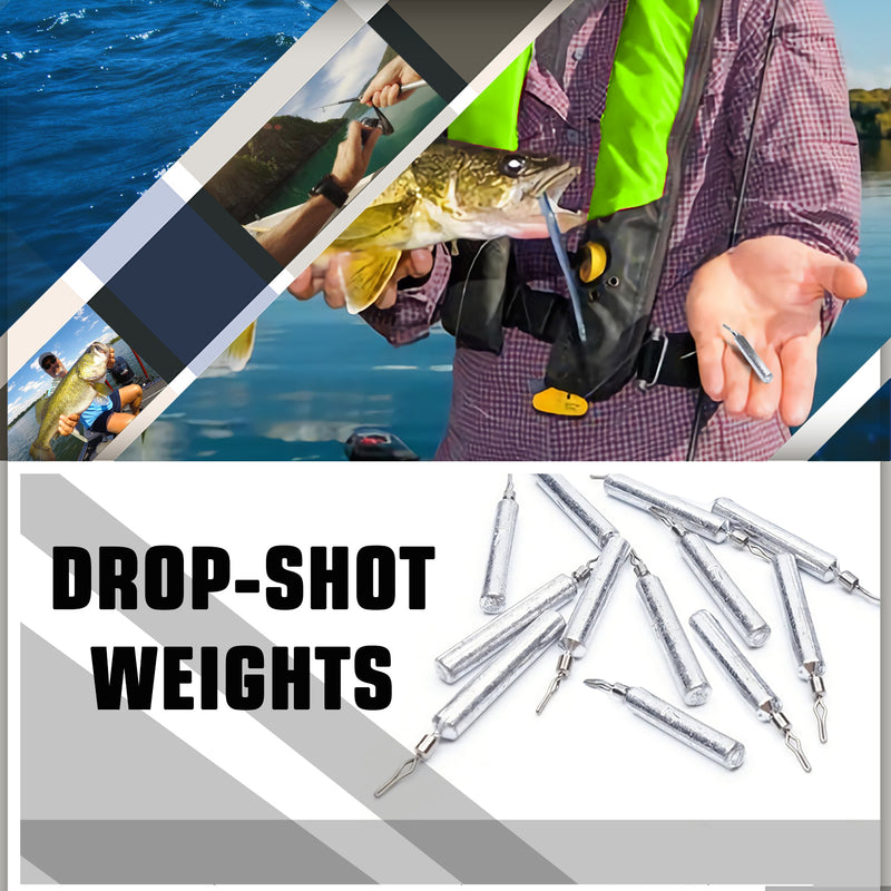 20pcs Fishing Lead Weights Fishing Weights Olive Drop Shot Sinker