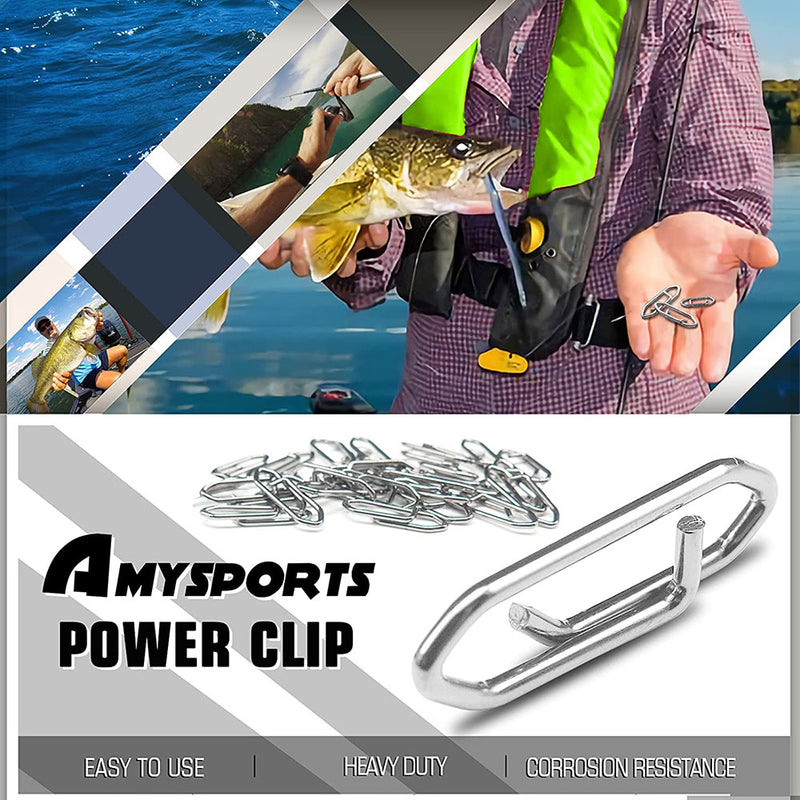 AMYSPORTS Saltwater Rolling Fishing Swivel Tackle High Strength Fishing  Snap Barrel Freshwater Trolling Swivel Snaps Lock Lure Connector Accessories