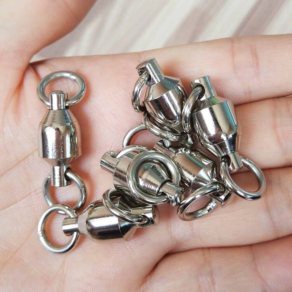 SF 25PCS Fly Fishing Micro Swivels Stainless Steel Ball Bearing